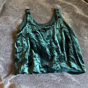 J. Crew Emerald Green Velvet Camisole